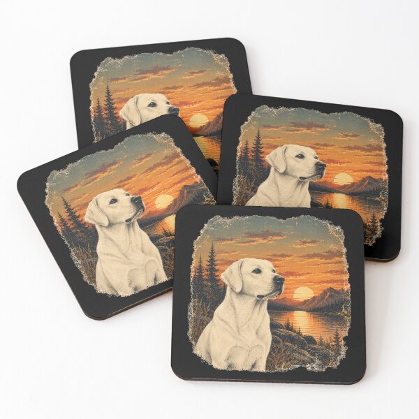 Item preview, Vintage Labrador Sunset Mountain Adventure designed and sold by Bartas2026.