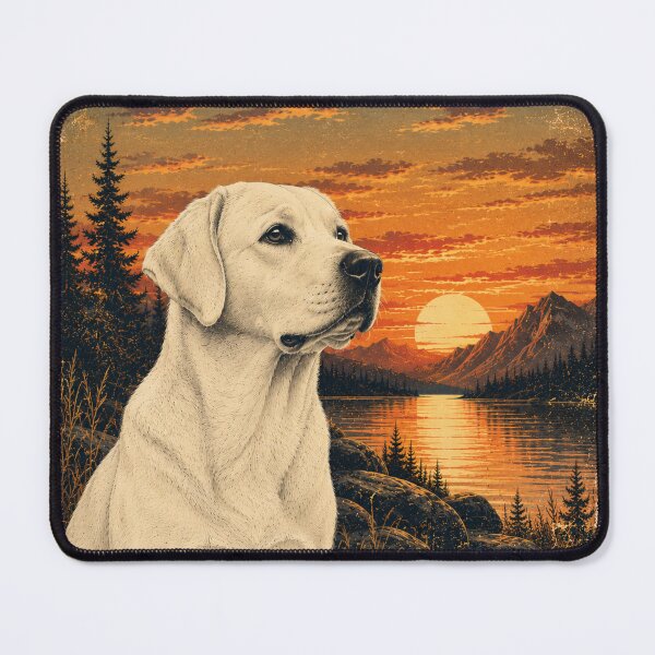 Item preview, Vintage Labrador Sunset Mountain Adventure designed and sold by Bartas2026.