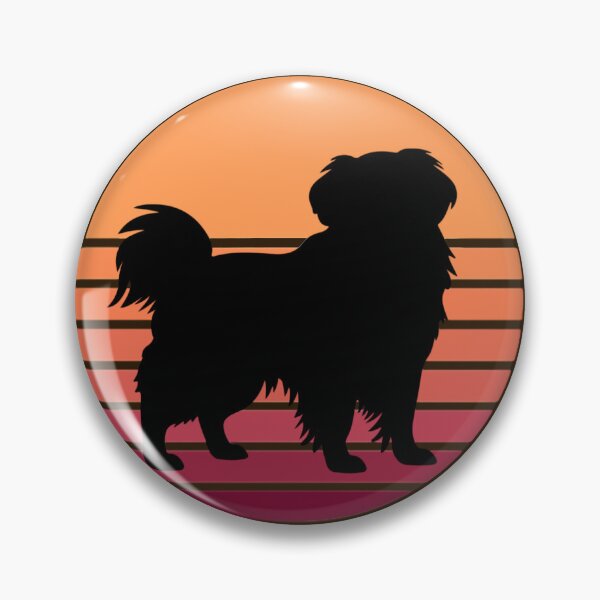 Item preview, Tibetan Spaniel Silhouette Retro Sunset designed and sold by glowvim.