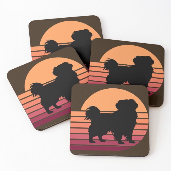 Item preview, Tibetan Spaniel Silhouette Retro Sunset designed and sold by glowvim.