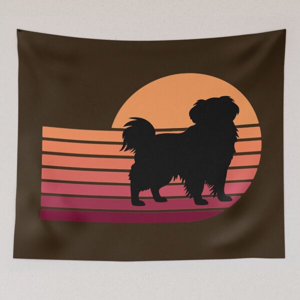 Item preview, Tibetan Spaniel Silhouette Retro Sunset designed and sold by glowvim.