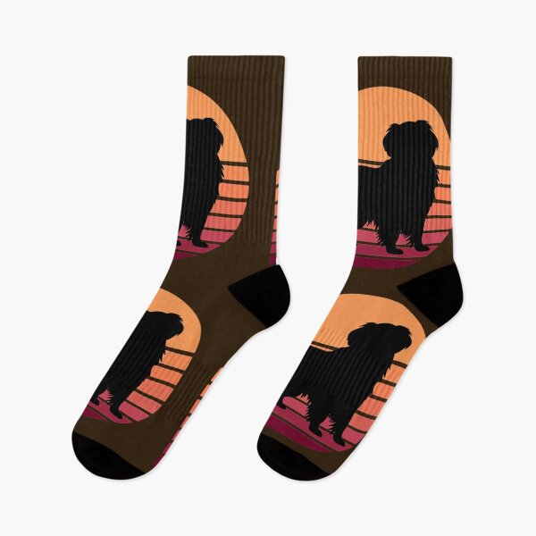 Item preview, Tibetan Spaniel Silhouette Retro Sunset designed and sold by glowvim.