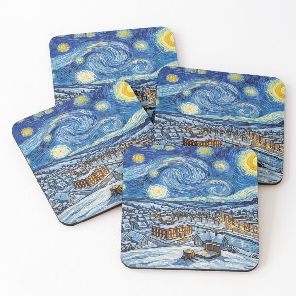 Item preview, Punxsutawney Starry Night Historical Landscape designed and sold by Bad-Decisions-Designs.