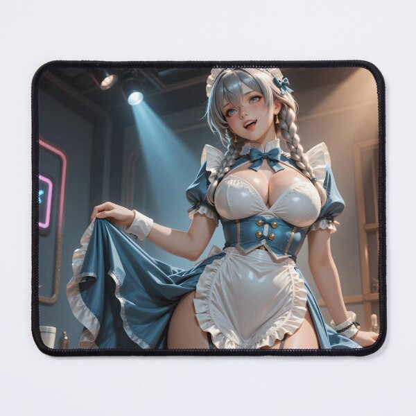 Item preview, Silver-Haired Anime Maid in Blue designed and sold by Killington.