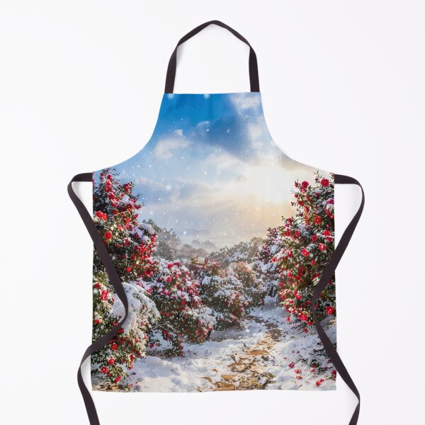 Item preview, Winter’s Noble Bloom: Red Camellias Dancing in the Snow designed and sold by SOOstudio73.