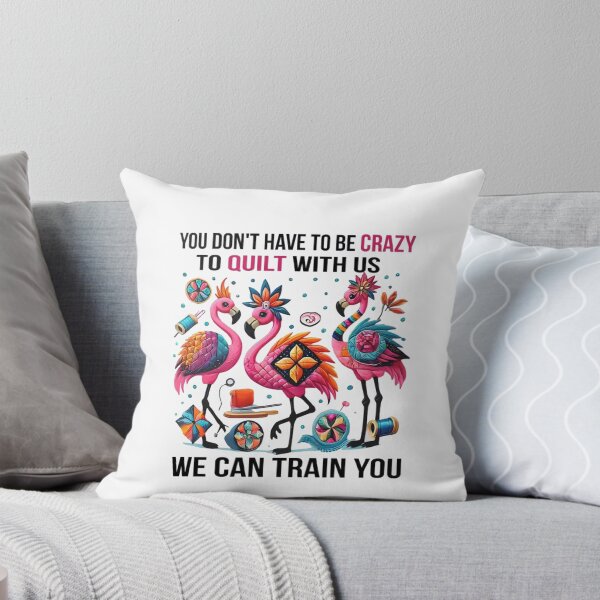 Item preview, Divertida quilter de flamencos y humor sobre acolchado designed and sold by roartusa.