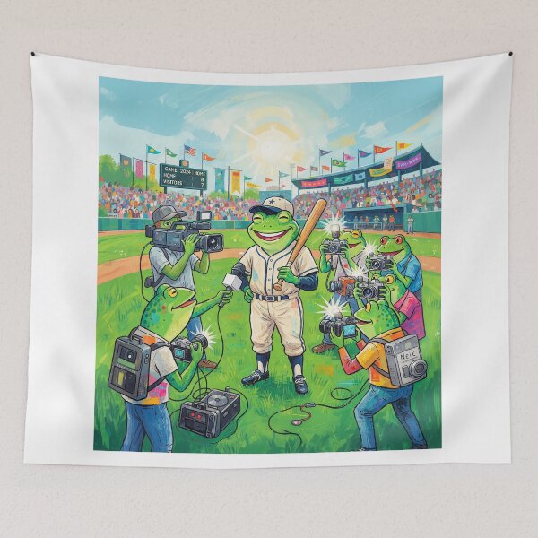 Item preview, Frog Baseball All Star Photo Shoot designed and sold by Home Decor Art.