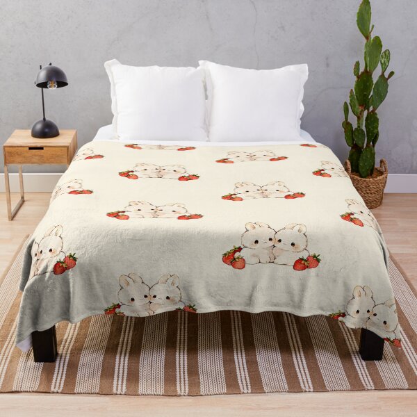 Item preview, Cute Bunny Pair With Strawberries designed and sold by jianina-alondra.