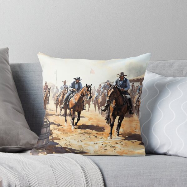 Item preview, Ranch Hands Ride Out, Color Sketch Art Print designed and sold by Old Barn Studios.