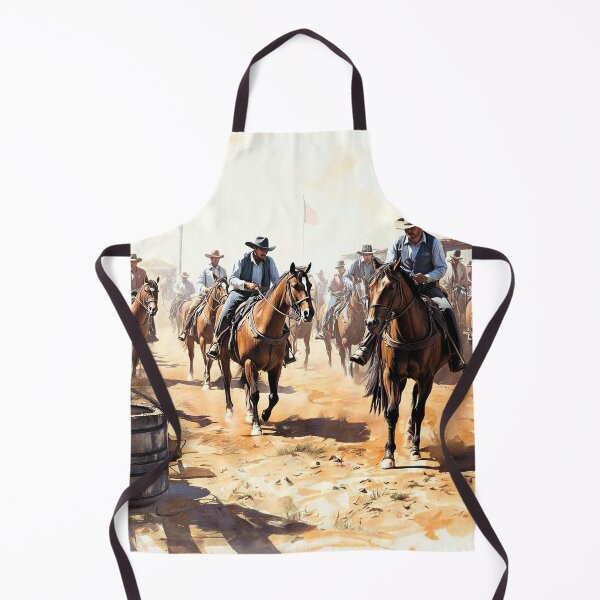 Item preview, Ranch Hands Ride Out, Color Sketch Art Print designed and sold by Old Barn Studios.