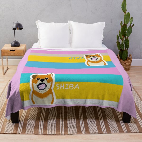Item preview, Multi stripe with Shiba Inu puppy "kids knit wear1" designed and sold by ShibaCruise-On.