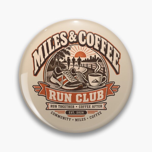 Item preview, Miles & Coffee Run Club Vintage Running Coffee designed and sold by KakangMudi.