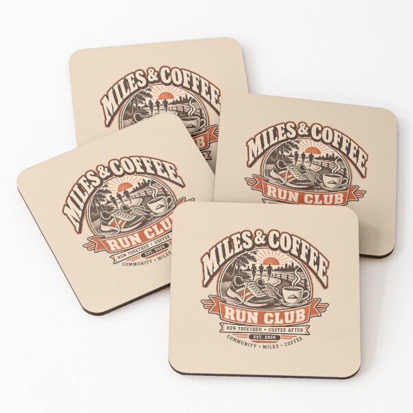 Item preview, Miles & Coffee Run Club Vintage Running Coffee designed and sold by KakangMudi.