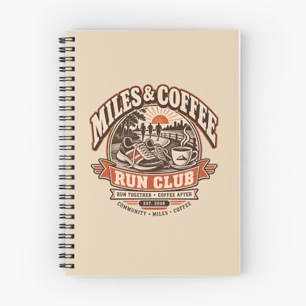 Item preview, Miles & Coffee Run Club Vintage Running Coffee designed and sold by KakangMudi.