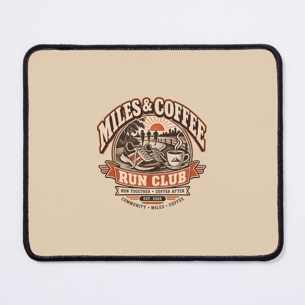 Item preview, Miles & Coffee Run Club Vintage Running Coffee designed and sold by KakangMudi.