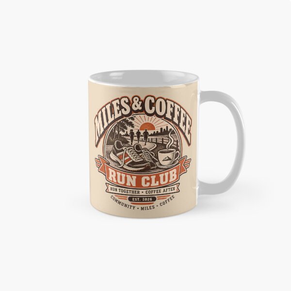 Item preview, Miles & Coffee Run Club Vintage Running Coffee designed and sold by KakangMudi.
