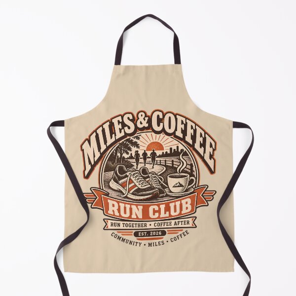 Item preview, Miles & Coffee Run Club Vintage Running Coffee designed and sold by KakangMudi.