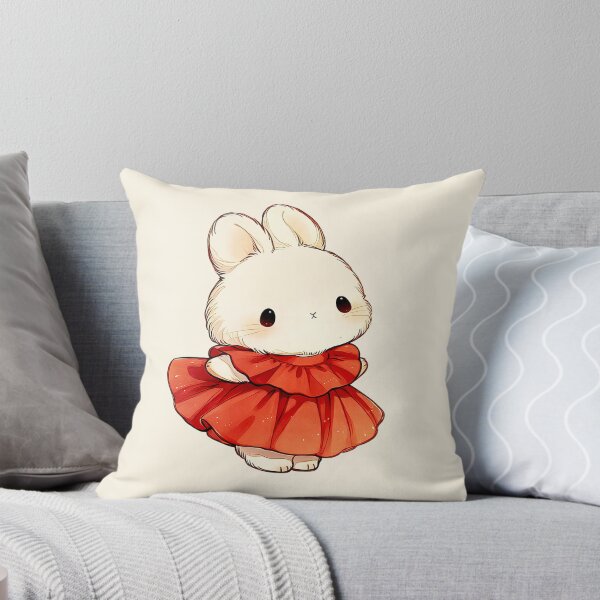 Item preview, Cute Bunny in Red Dress Illustration designed and sold by jianina-alondra.