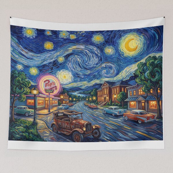 Item preview, Riverdale Starry Night Landscape designed and sold by Bad-Decisions-Designs.