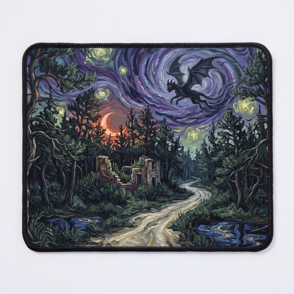 Item preview, Pine Barrens Jersey Devil Starry Night Landscape designed and sold by Bad-Decisions-Designs.