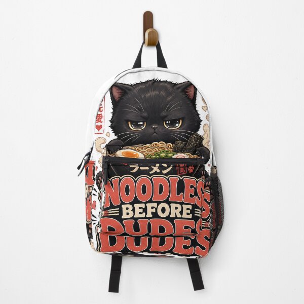 Item preview, Noodles Before Dudes Cute Black Cat Ramen Japanese Kawaii designed and sold by SoulTreasures.