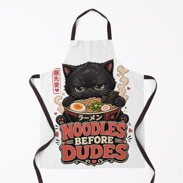 Item preview, Noodles Before Dudes Cute Black Cat Ramen Japanese Kawaii designed and sold by SoulTreasures.