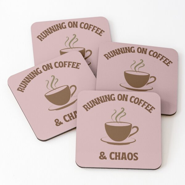 Item preview, Running On Coffee and Chaos Funny Caffeine Lover Graphic designed and sold by DecibelDecor034.