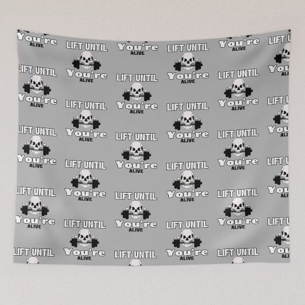 Item preview, Lift Until You're Alive Skull Gym Graphic designed and sold by chatzous.