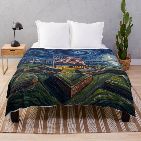 Item preview, Fort McHenry Starry Night Historical Landscape designed and sold by Bad-Decisions-Designs.