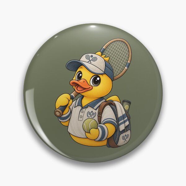 Artikelvorschau, Tennisspieler aus Gummiente – Vintage-Edition entworfen und verkauft von BROHLine Studio.
