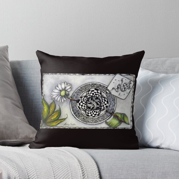 Item preview, Zentangle Mandala Daisy Checkerboard designed and sold by LorieFossaArt.