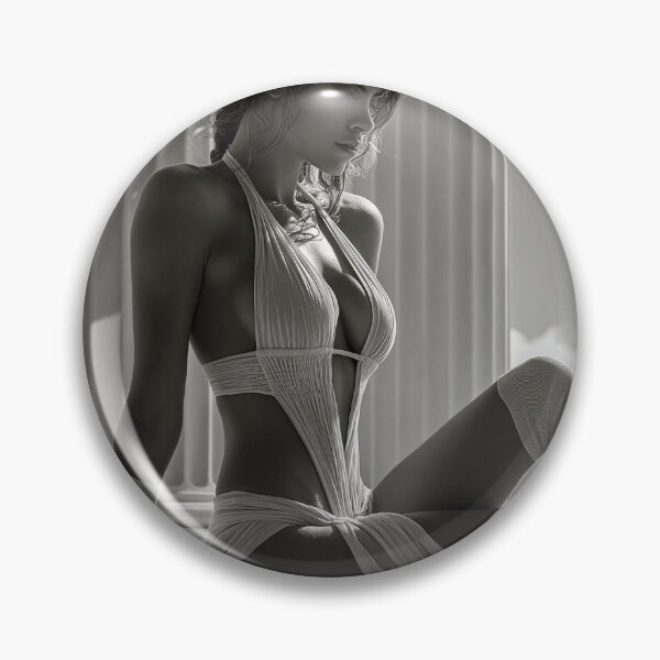 Item preview, Woman in White Goddess Bodysuit by Columns | Mythic Pin-Up for Man Cave & She Shed designed and sold by Synth Seduction.