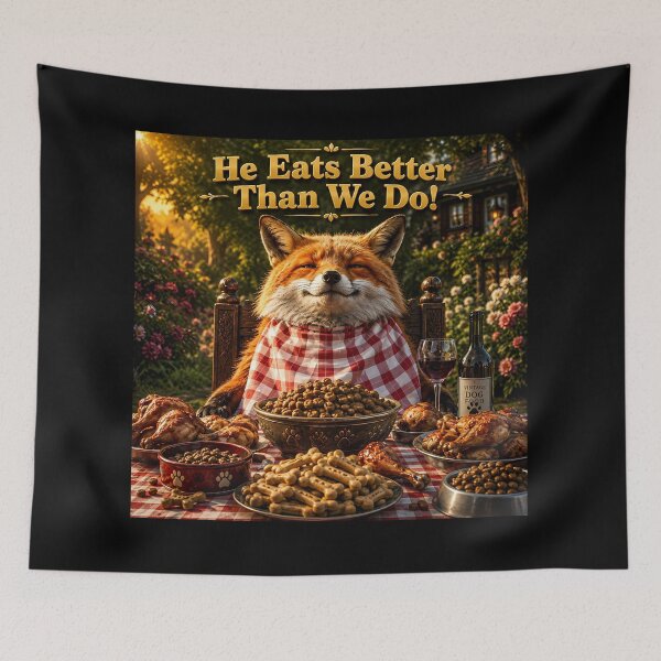 Item preview, Cute Fox At Lunch designed and sold by MarkColeImaging.