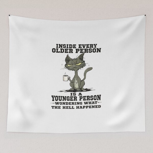 Item preview, Funny Older Person Cat Aging Humor designed and sold by roartusa.