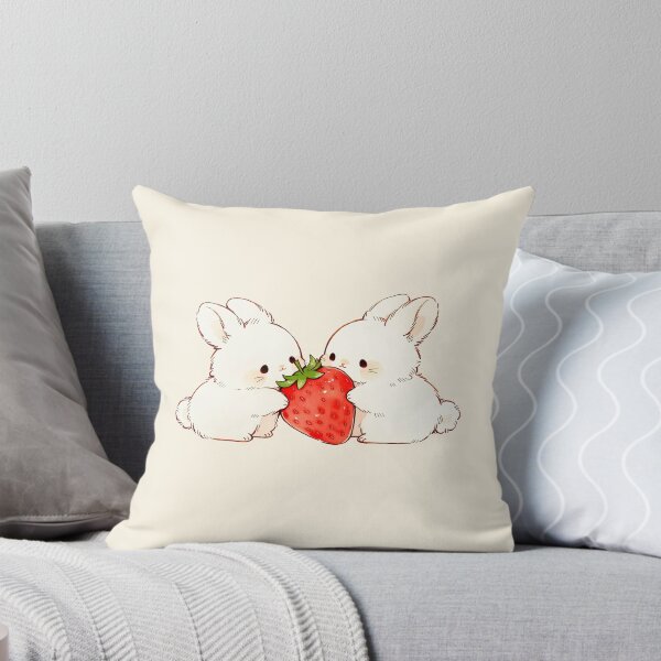 Item preview, Two Cute Bunnies Sharing a Strawberry designed and sold by jianina-alondra.