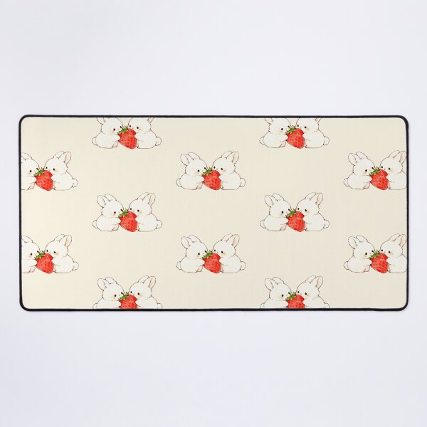 Item preview, Two Cute Bunnies Sharing a Strawberry designed and sold by jianina-alondra.