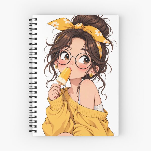 Item preview, Popsicle Summer Girl – Cozy Yellow Sweater Illustration designed and sold by @SHINTOSARTSTORE.