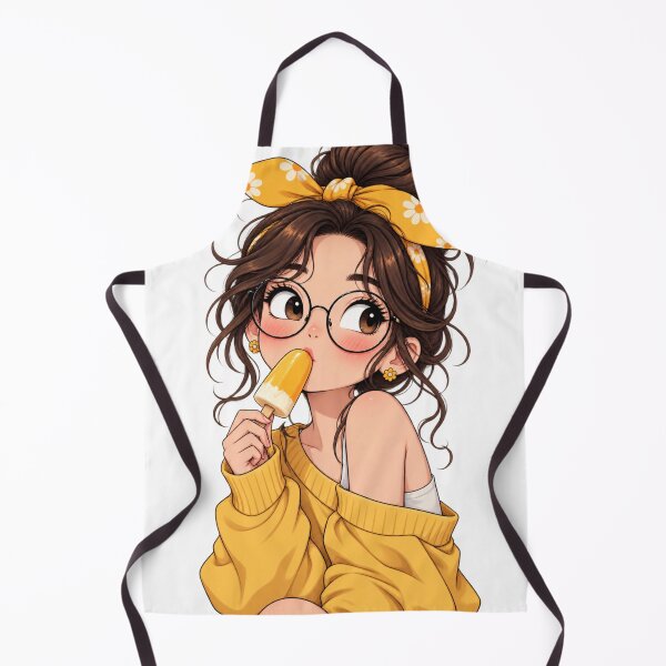 Item preview, Popsicle Summer Girl – Cozy Yellow Sweater Illustration designed and sold by @SHINTOSARTSTORE.