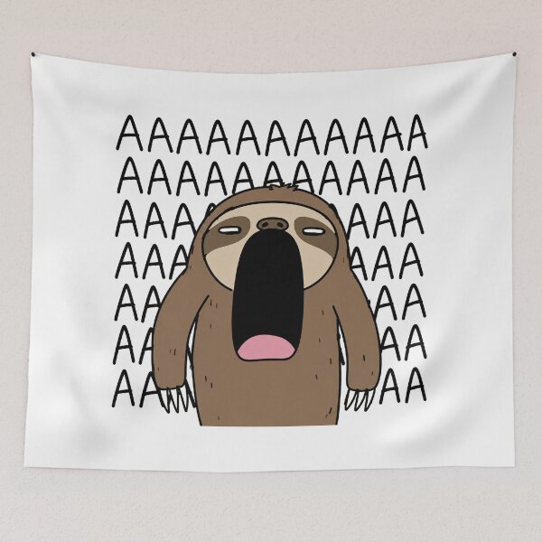 Item preview, Sloth Screaming Funny Animal Reaction Meme designed and sold by MonkiFlipp.