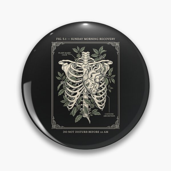 Item preview, Sunday Morning Recovery Anatomical Heart Coffee Art - Vintage Scientific Aesthetic designed and sold by SplashTastic.