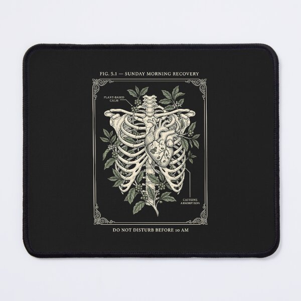 Item preview, Sunday Morning Recovery Anatomical Heart Coffee Art - Vintage Scientific Aesthetic designed and sold by SplashTastic.