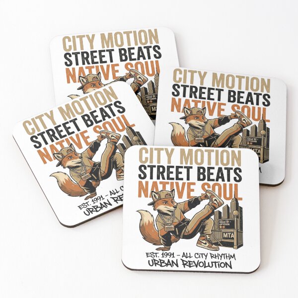 Item preview, City Motion Street Beats – Native Soul Hip Hop Fox designed and sold by @SHINTOSARTSTORE.