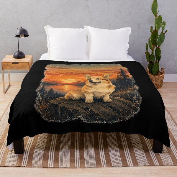 Item preview, Corgi Mountain Lake Sunset Explorer designed and sold by Bartas2026.