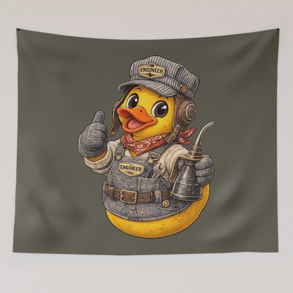 Item preview, Rubber Duck Train Engineer – Vintage Edition designed and sold by BROHLine Studio.