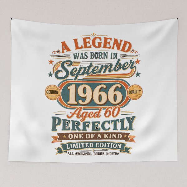 Item preview,  A Legend Born in September 1966 60th Birthday Vintage Gift designed and sold by FernaRoje.