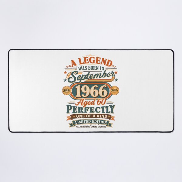 Item preview,  A Legend Born in September 1966 60th Birthday Vintage Gift designed and sold by FernaRoje.