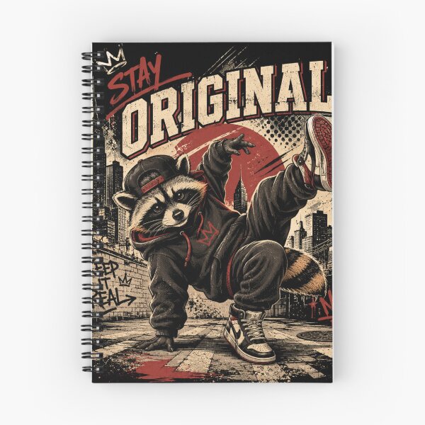 Item preview, Stay Original Breakdancing Raccoon Streetwear NYC designed and sold by @SHINTOSARTSTORE.