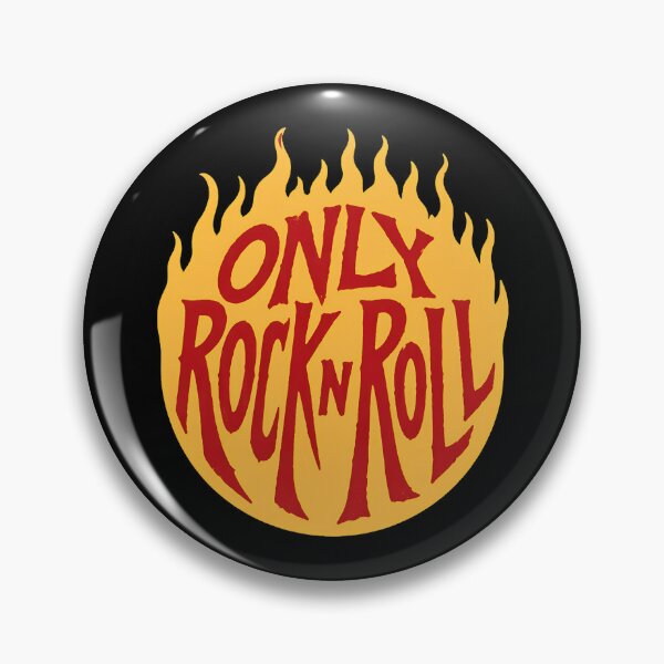 Item preview, Only Rock'N'Roll Flames Typographic -50 designed and sold by CuteBots.