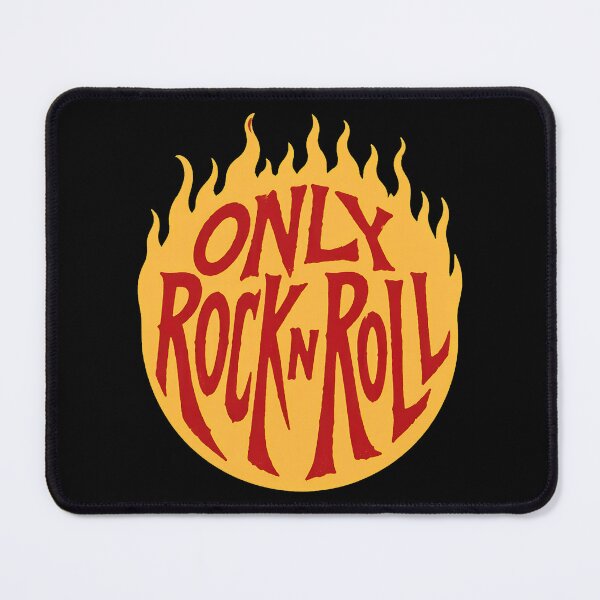 Item preview, Only Rock'N'Roll Flames Typographic -50 designed and sold by CuteBots.