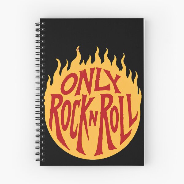 Item preview, Only Rock'N'Roll Flames Typographic -50 designed and sold by CuteBots.